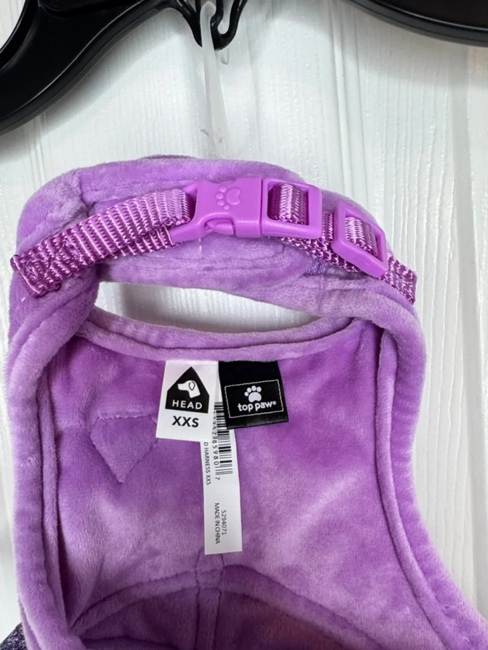 NWT Top Paw Purple Quilted Dog Harness/Dress with Pom-Pom